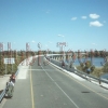 Die neue Brücke über den Zambezi in der Nähe von Katima Mulilo 